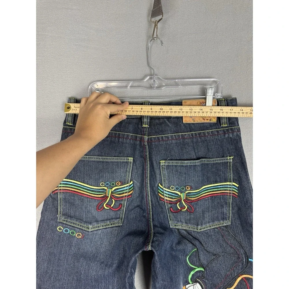 Vintage Coogi Australian Embroidered Baggy Jeans Mens 34x34 (Fits 35x31) Y2K